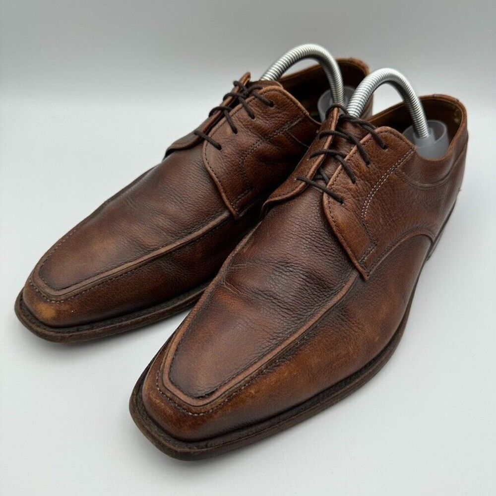 Allen Edmonds "Jackson"‎ Walnut Brown Leather Moc Toe Oxford Men's Size 8.5 - Picture 2 of 14